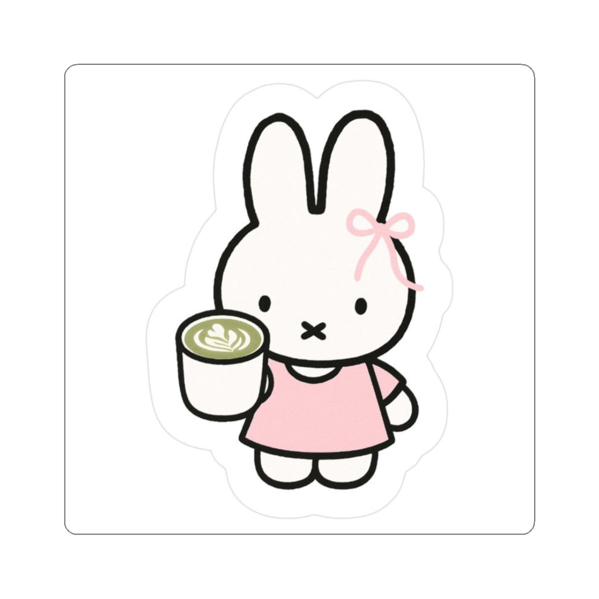 Matcha Miffy Sticker — Kiss-Cut Vinyl Decal